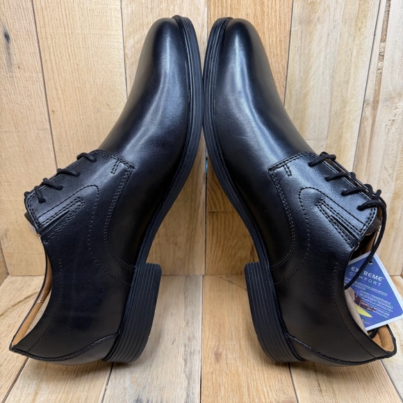 Clarks Whiddon Plain Men\'s Black Leather Oxford Shoes Size 12 New with Box main image 6